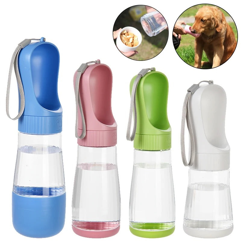 Ultimate Portable Dog Water Bottle & Food Container - 2-in-1 Travel Dispenser for All Pets